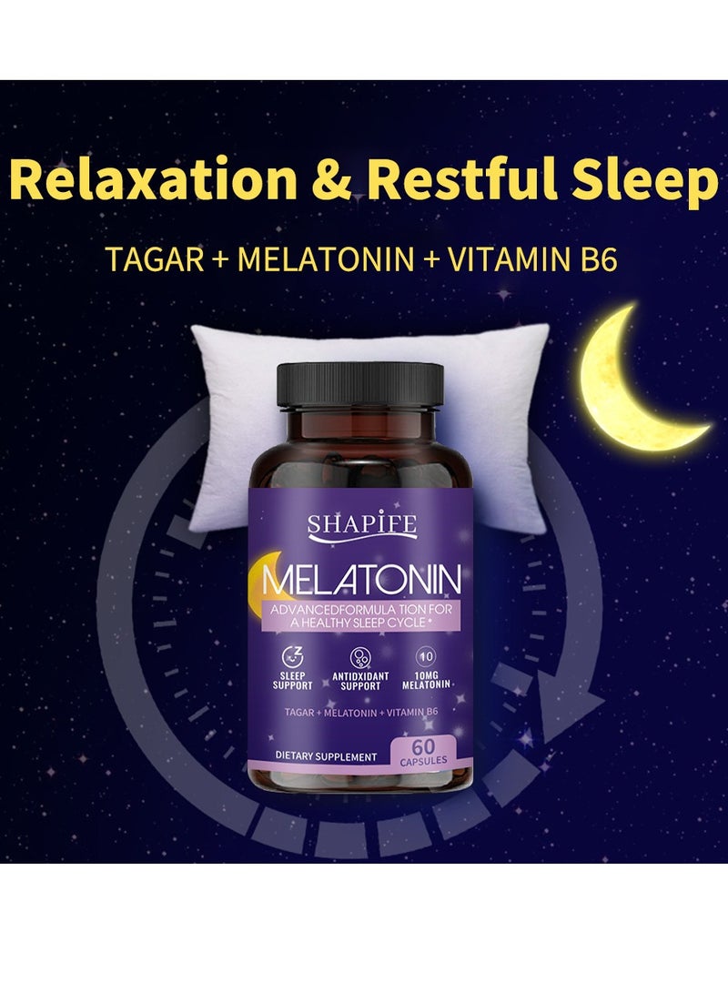 SHAPIEE Melatonin Fast Dissolve  Nighttime Sleep Aid Natural Berry Flavor Vegetarian, Non-Gmo, Gluten Free，Tablets，Fast Sleep Aid， Sound Sleep Capsules 60 Tablets - Image 4