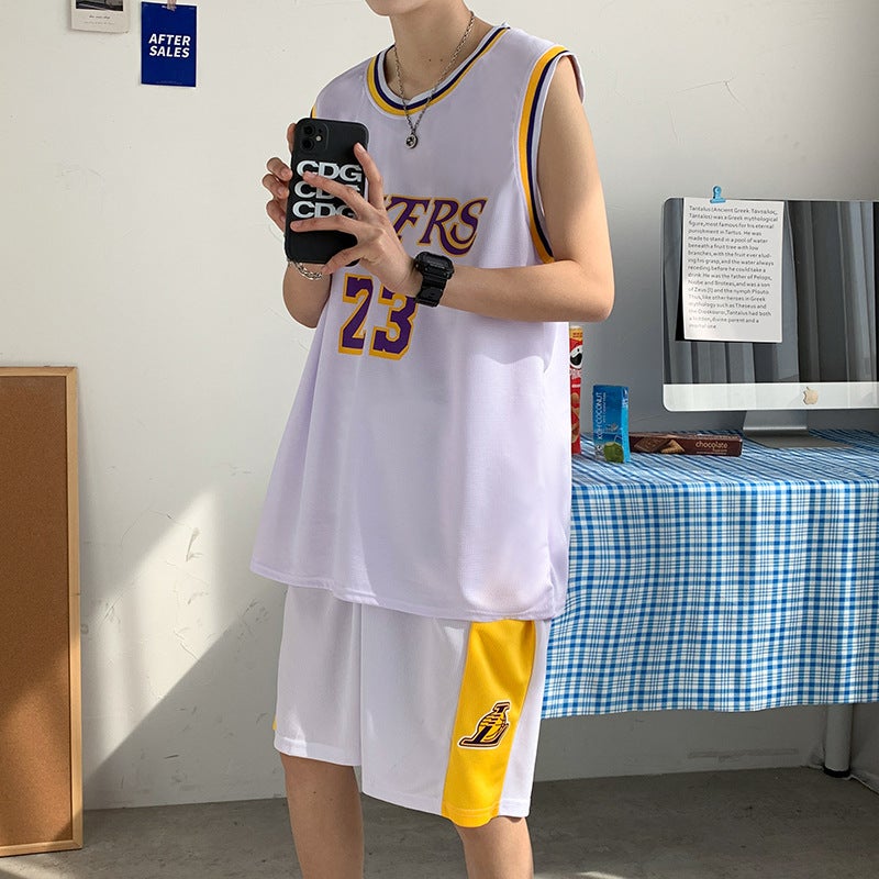 Men's Basketball Clothes Sports suit Plus Size Large Size Clothes Vest Loose Fat Mesh Breathable Shorts