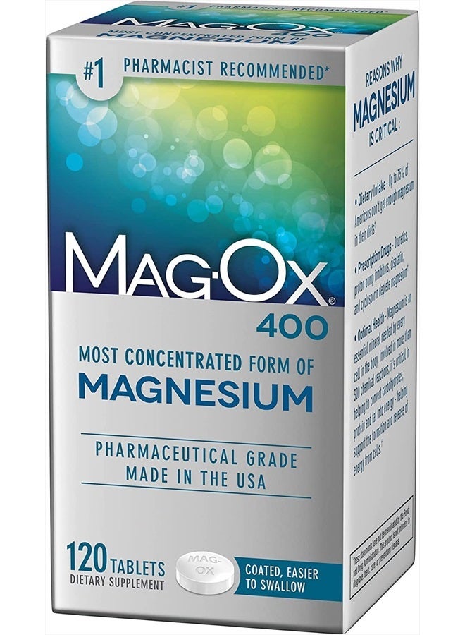 Mag-Ox 400 Tablets, 120 tabs by Magox (Pack of 3) - Image 1