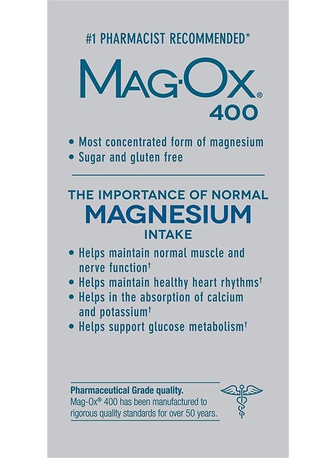 Mag-Ox 400 Tablets, 120 tabs by Magox (Pack of 3) - Image 3