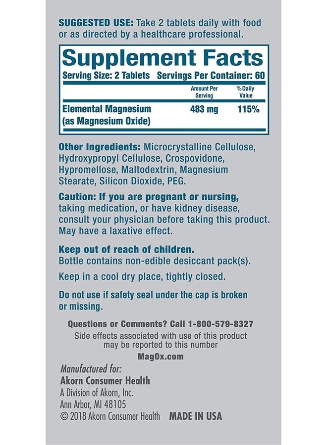 Mag-Ox 400 Tablets, 120 tabs by Magox (Pack of 3) - Image 2