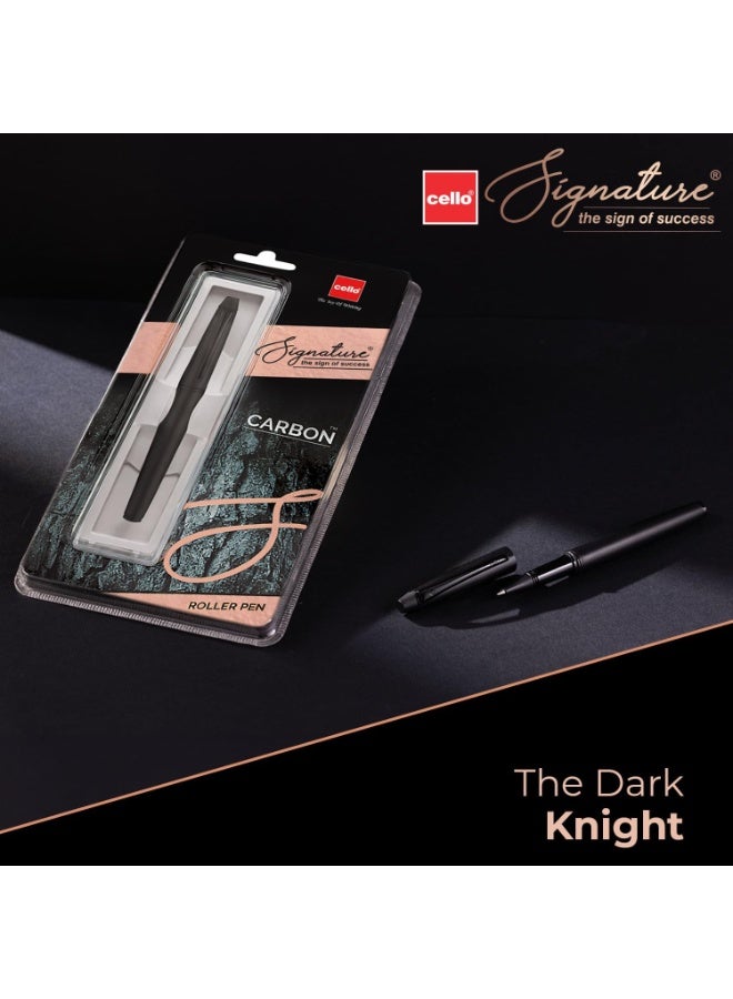 Cello 1-Piece Signature Carbon Roller Pen 0.7mm Tip Blue Ink - Image 3