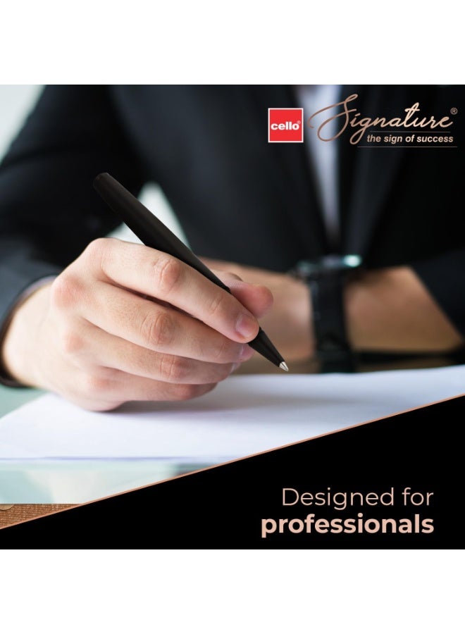 Cello 1-Piece Signature Carbon Roller Pen 0.7mm Tip Blue Ink - Image 4