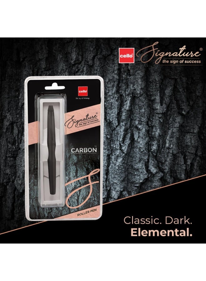 Cello 1-Piece Signature Carbon Roller Pen 0.7mm Tip Blue Ink - Image 2