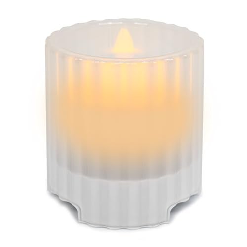 iHome Flameless Candle with Bluetooth Speaker LED Candle with Rechargeable Battery Ideal for Stylish Home Dcor White iBT100 - Image 1
