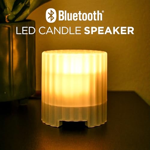 iHome Flameless Candle with Bluetooth Speaker LED Candle with Rechargeable Battery Ideal for Stylish Home Dcor White iBT100 - Image 3