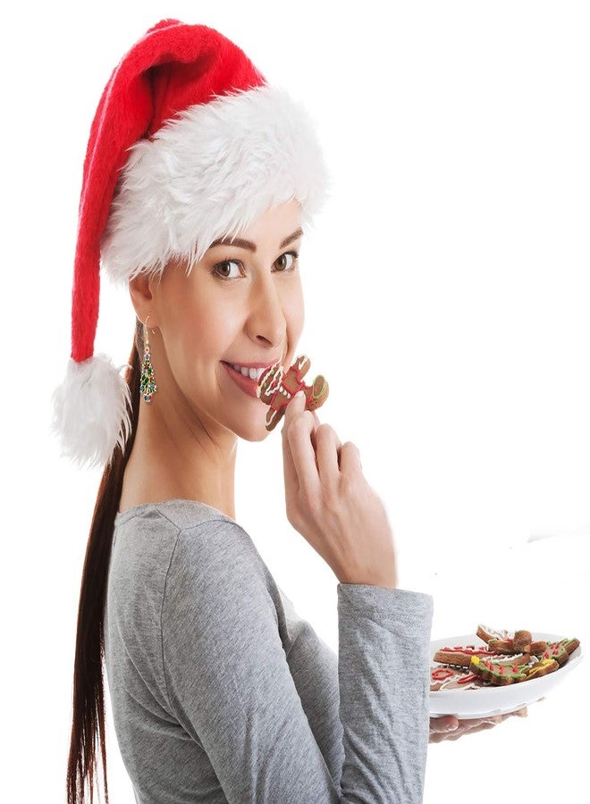 مولوك طقم أقراط مولوخ لعيد الميلاد، على شكل قلب كريستالي، وندفة ثلج، وشجرة عيد الميلاد، ومصباح لامع، وقبعة عيد الميلاد، وأقراط خطافية، ومجوهرات عيد الميلاد اللطيفة للنساء (النمط أ) - Image 3