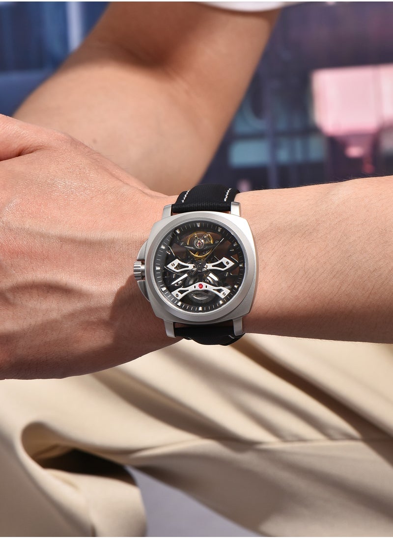 PAGANI DESIGN Automatic Mechanical Men's Watches, Hollow Dial Design, Luminous Hands, Waterproof, Nylon Strap, Fashionable And Versatile, PD-YS017  - Image 3