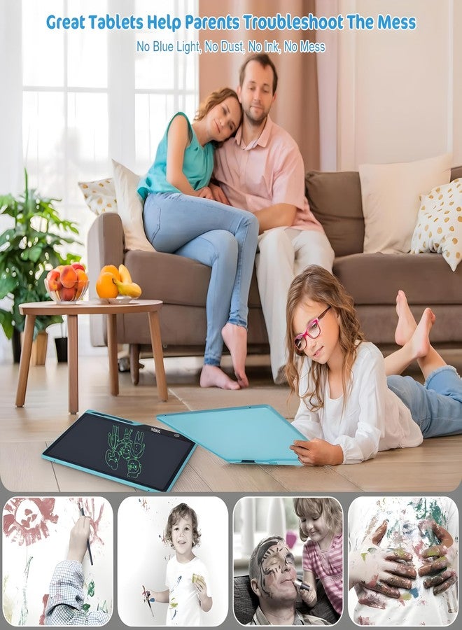 لوحة الكتابة ديكوك ماجيك سلات بشاشة LCD مقاس 16 بوصة مع قلم، للرسم واللعب وتدوين الملاحظات للأطفال والكبار (لوحة كتابة LCD قابلة لإعادة الشحن) (أزرق) - Image 2