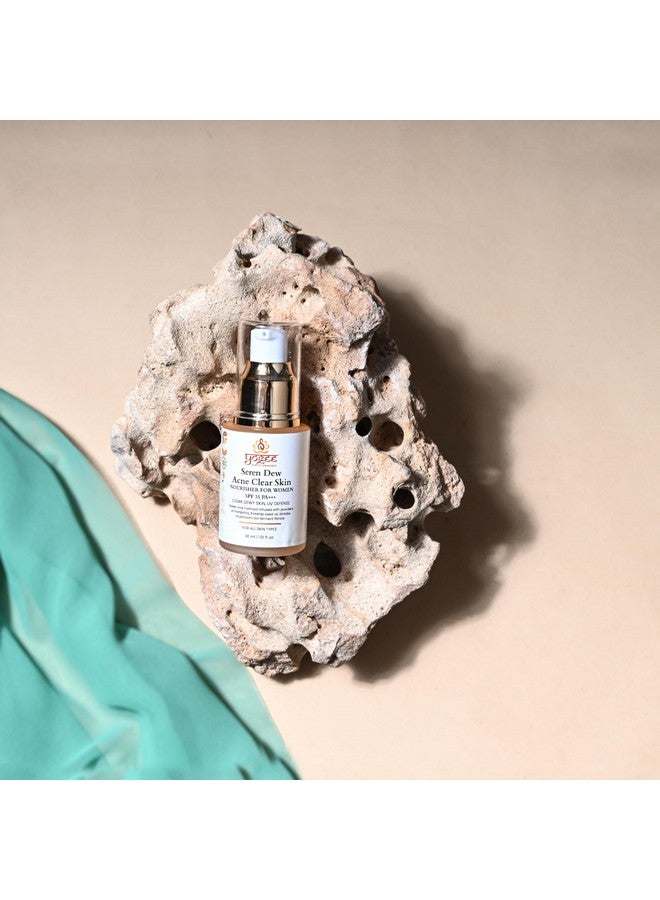 YOGEE Natural Acne Clear Skin Nourisher Face Serum Gel with SPF 35 PA+++ | 30ml | Anti Acne, Spot Reduction, Brightening Serum, Sweet Lime, Rosehip Oil, Moisturizer, Travel Lotion for Women & Girls - Image 2