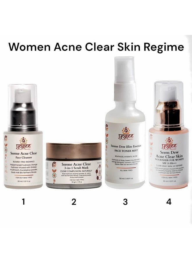 YOGEE Natural Acne Clear Skin Nourisher Face Serum Gel with SPF 35 PA+++ | 30ml | Anti Acne, Spot Reduction, Brightening Serum, Sweet Lime, Rosehip Oil, Moisturizer, Travel Lotion for Women & Girls - Image 5