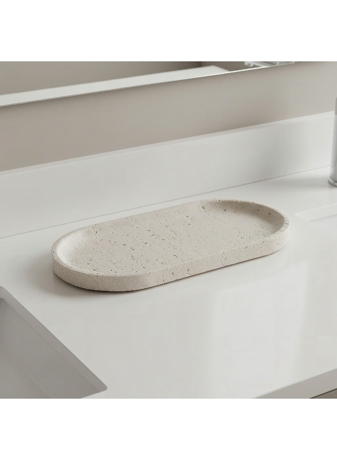 Home Box صينية من الراتنج للمنشفة باللون البيج - Image 1