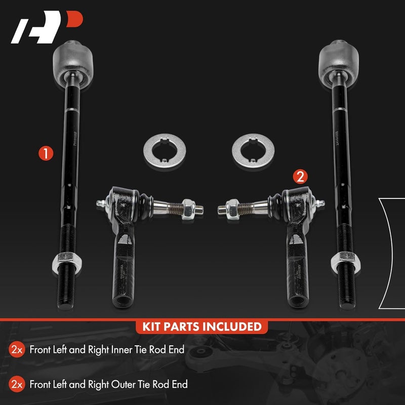 A-Premium Front Inner Outer Tie Rod End Kit - Image 3