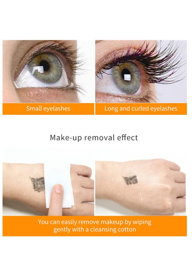 SYOSI Black Mascara for Eyelashes 4D Silk Fiber Lash Waterproof Long Lasting Lash Extensions Mascara Smudge Proof Washable Volume Lengthening Mascara Defining Curling Soft Silicone Brush - Image 5