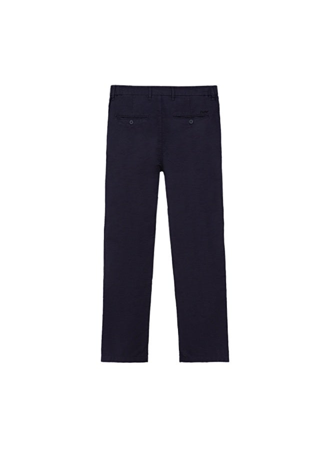 Cedro Regular Fit Men's Pants - Breathable Cotton-Linen Blend - Image 1