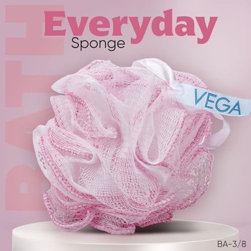 Vega Everyday Bath Sponge | Body Scrubber for Men & Women | Soft Loofah for Gentle Cleansing & Exfoliation | For Exfoliating & Cleansing Skin |For Women & Men | BA-3/10 - Image 4