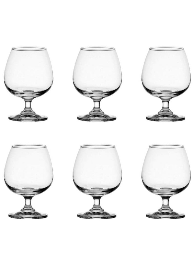 طقم أكواب زجاجية شفافة عالية الجودة مكون من 6 قطع