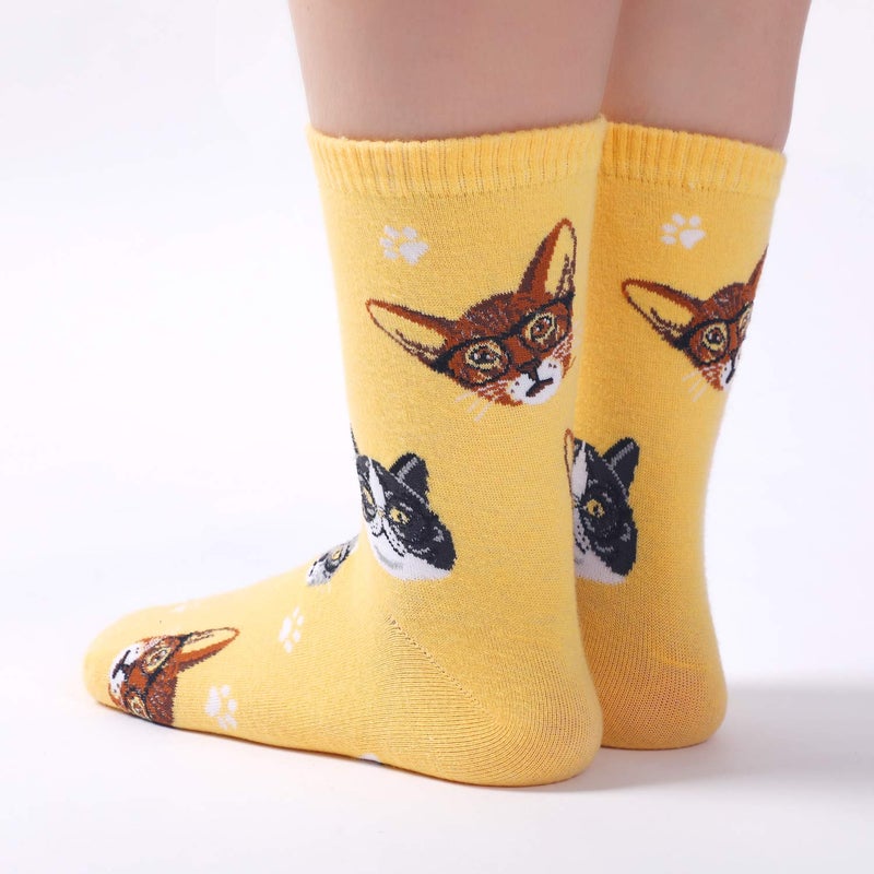 Jeasona Womenâ€™s Cool Cat Socks Cat Gifts for Women Mom Teenager Girls - Image 5