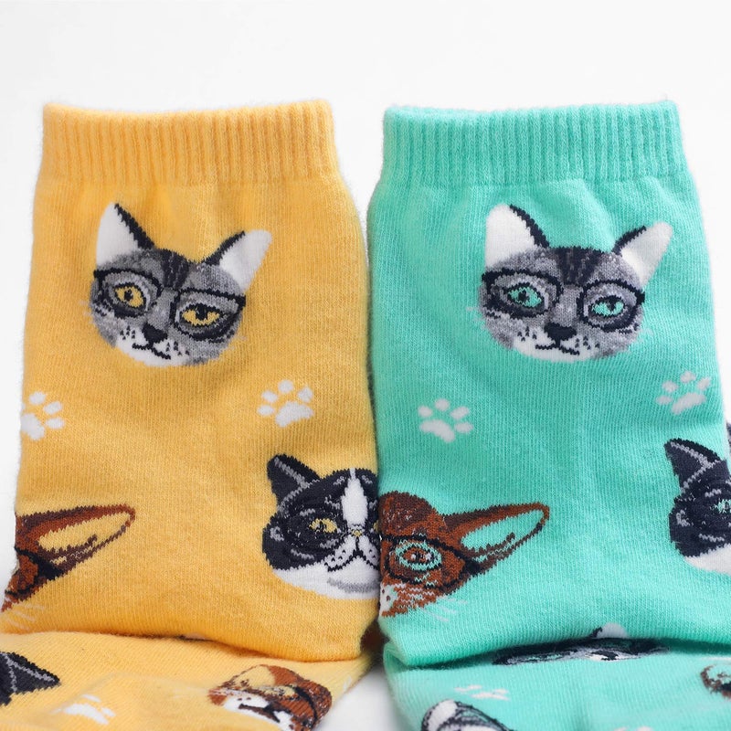 Jeasona Womenâ€™s Cool Cat Socks Cat Gifts for Women Mom Teenager Girls - Image 4