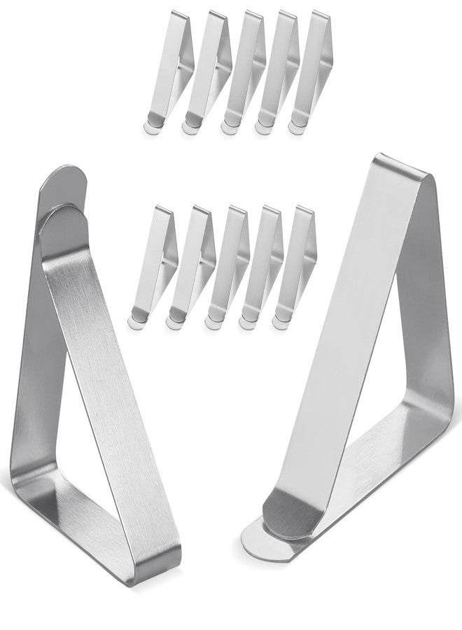 Clipra Large Tablecloth Clips [USA Based Brand]- 12 Pack Stainless Steel, Rust Proof Table Cloth Holding Clip - Perfect for Folding, Picnic, Party, and Outdoor Tables-Fits for 1.8~3 Inch Thick Table - Image 1