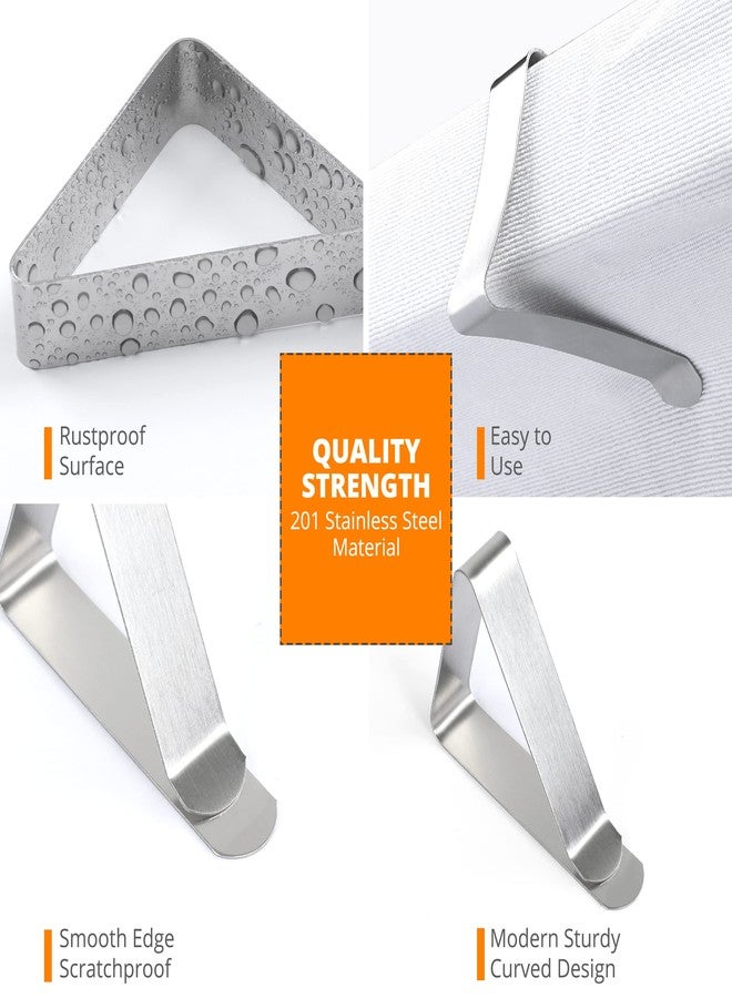 Clipra Large Tablecloth Clips [USA Based Brand]- 12 Pack Stainless Steel, Rust Proof Table Cloth Holding Clip - Perfect for Folding, Picnic, Party, and Outdoor Tables-Fits for 1.8~3 Inch Thick Table - Image 4