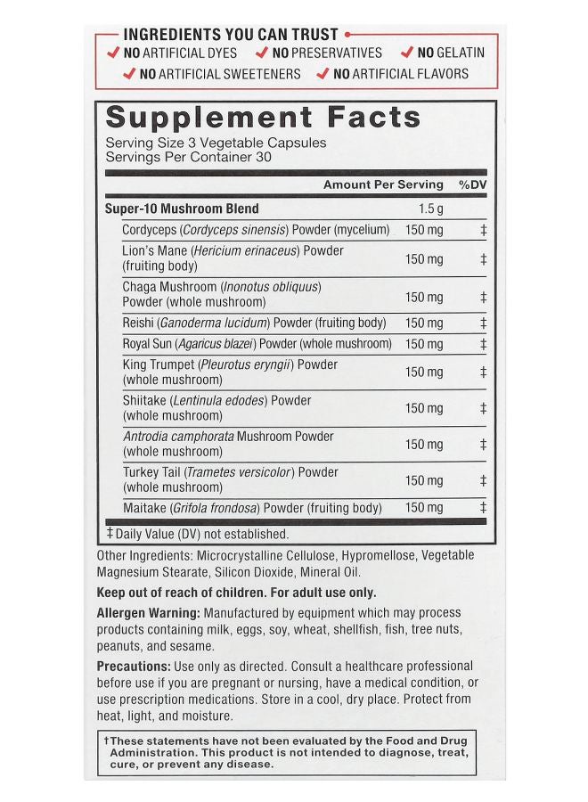 Force Factor Modern Mushrooms™ 90 Vegetable Capsules - Image 2