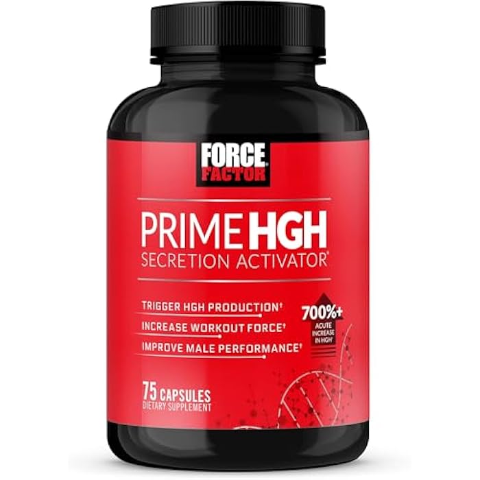 Force Factor Prime HGH Secretion Activator, HGH Supplement for Men with Clinically Studied AlphaSize to Help Trigger HGH Production, Increase Workout Force, and Improve Performance, 75 Capsules - Image 1