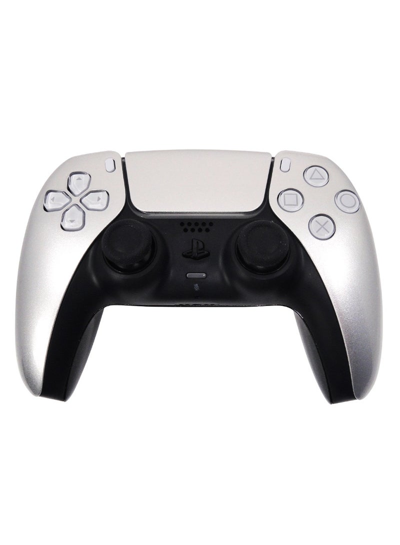 CRAFT by MERLIN PAINTED PLAY STATION 5 DUAL SENSE WIRELESS CONTROLLER METALLIC SILVER - Image 1