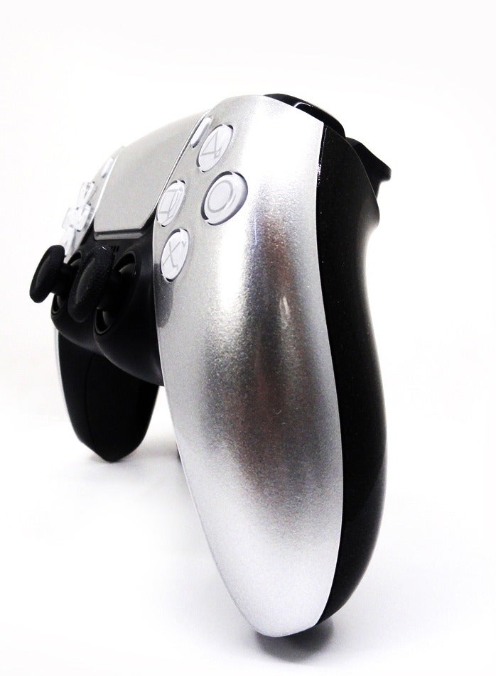 CRAFT by MERLIN PAINTED PLAY STATION 5 DUAL SENSE WIRELESS CONTROLLER METALLIC SILVER - Image 3