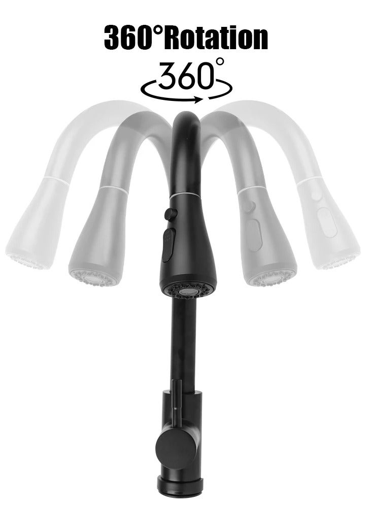 AROAQ 360 Degree Rotation Kitchen Sink Hot Cold Taps Kitchen Faucet Mixer Tap Stainless Steel Smart Touch Sensor Faucets - Image 3