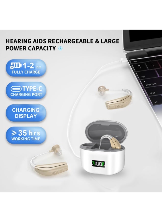 Rechargeable Portable Hearing Aids for the Elderly Simple Operation Buttons - Image 3