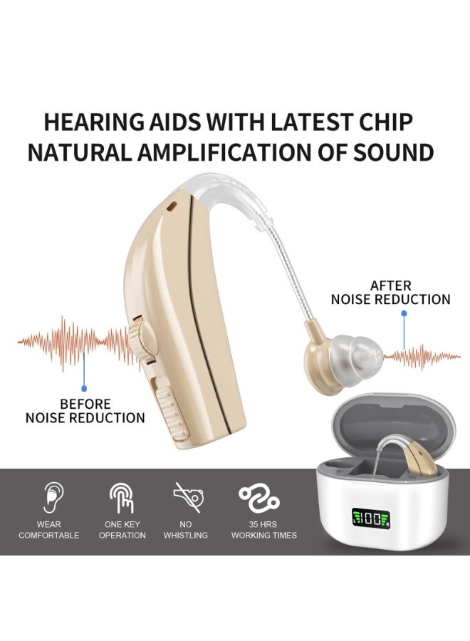 Rechargeable Portable Hearing Aids for the Elderly Simple Operation Buttons - Image 2