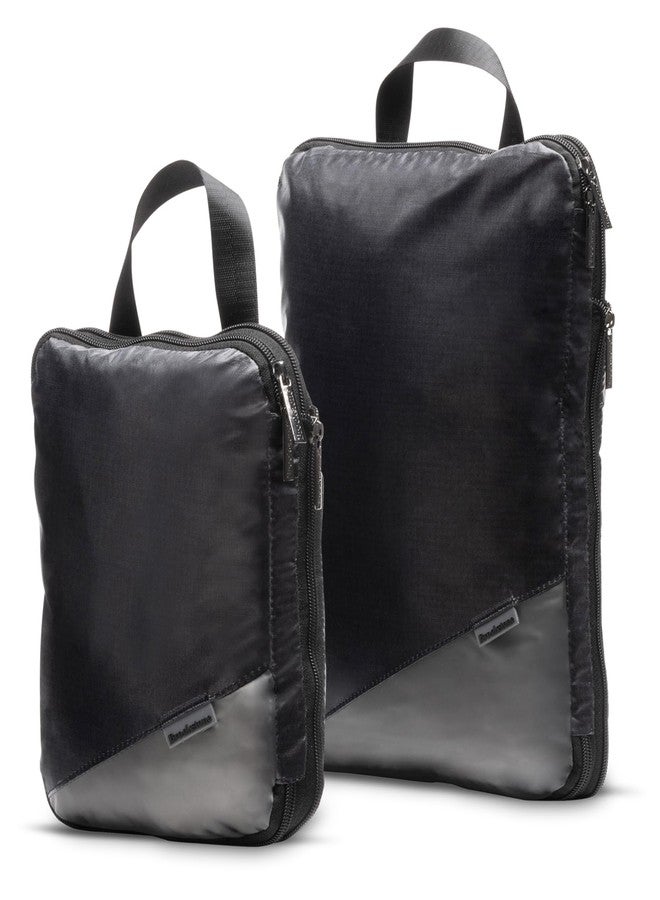 بروكستون مجموعة مكعبات ضغط التعبئة من بروكستون - قطعتان صغيرتان ومتوسطتان لتنظيم حقائب السفر المحمولة وأكياس الضغط، أسود - Image 1