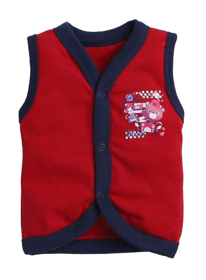 EIO New Born Baby Clothes 0 | Soft Cotton Jablas for New Born | Front-Open Baby Tees for Boys & Girls Pack of 3 Newborn Clothing Set (in, Age, 6 Months, 9 Months, Regular, Red) - Image 2