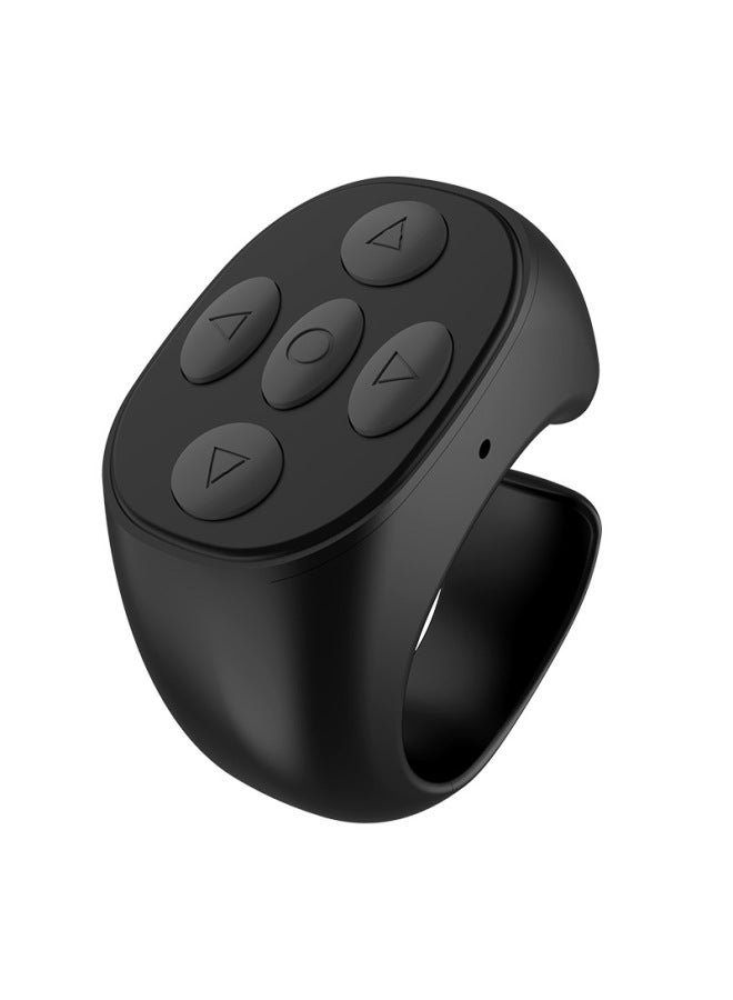Mobile Phone Bluetooth Remote Control With Charging Bin Camera Controller Self-timer Artifact Tremolo Ring Ring Remote Control-Color:Cloudy And Noble Black  - Image 1