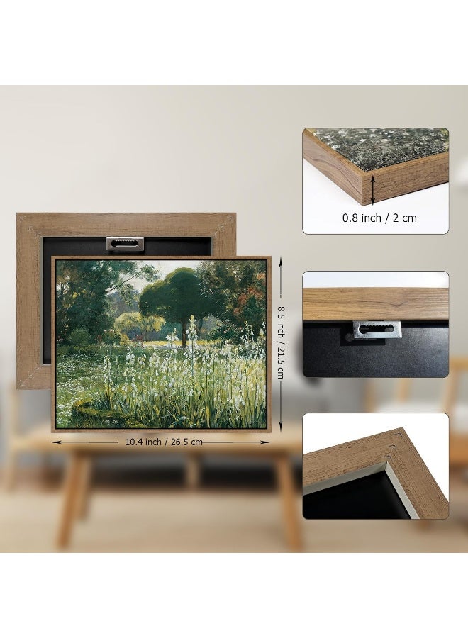 Pinetree Art Framed Canvas Wall Art Living Room Decor, Vintage landscape Painting Wall Art Small Prints Artwork Farmhouse Bedroom Bathroom Decor 12" x 16" - Image 3