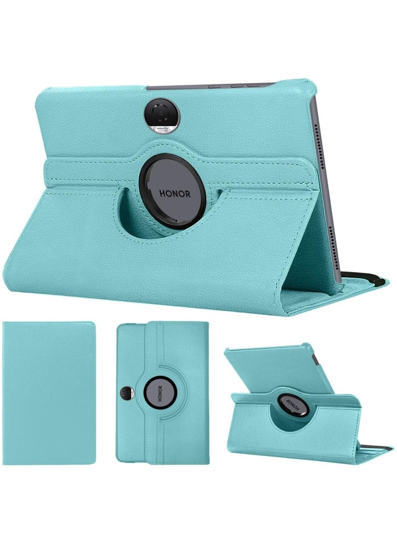 Case Compatible with Honor Pad 9 12.1 Inch Tablet, PU Leather Case 360° Rotatable Multi-Angle Protection Stand Protective Case for Honor Pad 9 (Light Blue)