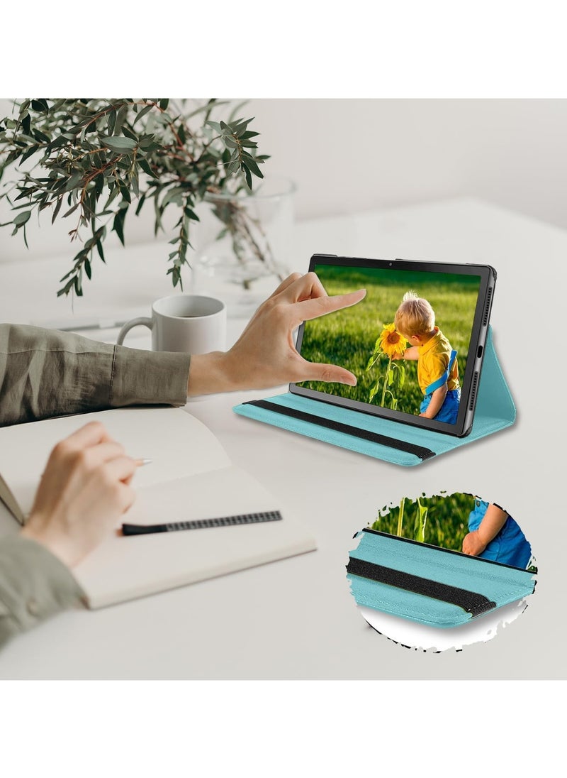 Case Compatible with Honor Pad 9 12.1 Inch Tablet, PU Leather Case 360° Rotatable Multi-Angle Protection Stand Protective Case for Honor Pad 9 (Light Blue)