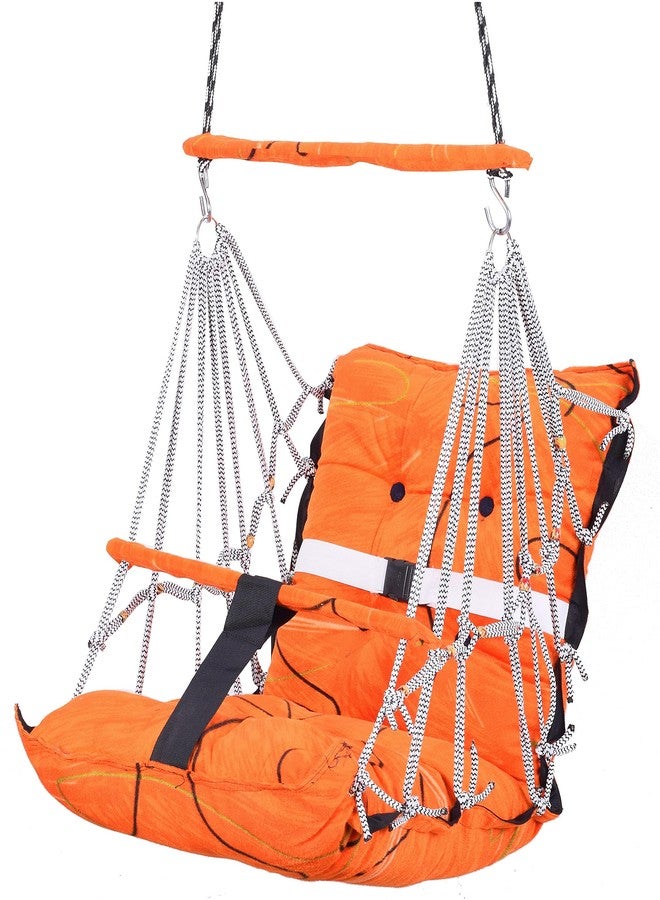 VIXERA Cotton Swing for Kids Baby's Children Folding and Washable 1-5 Years with Safety Belt | Oonjal for Kids | Uyyala for Child | Ceiling Hammock | Garden Jhula for Babies for Indoor Outdoor (A) - Image 1