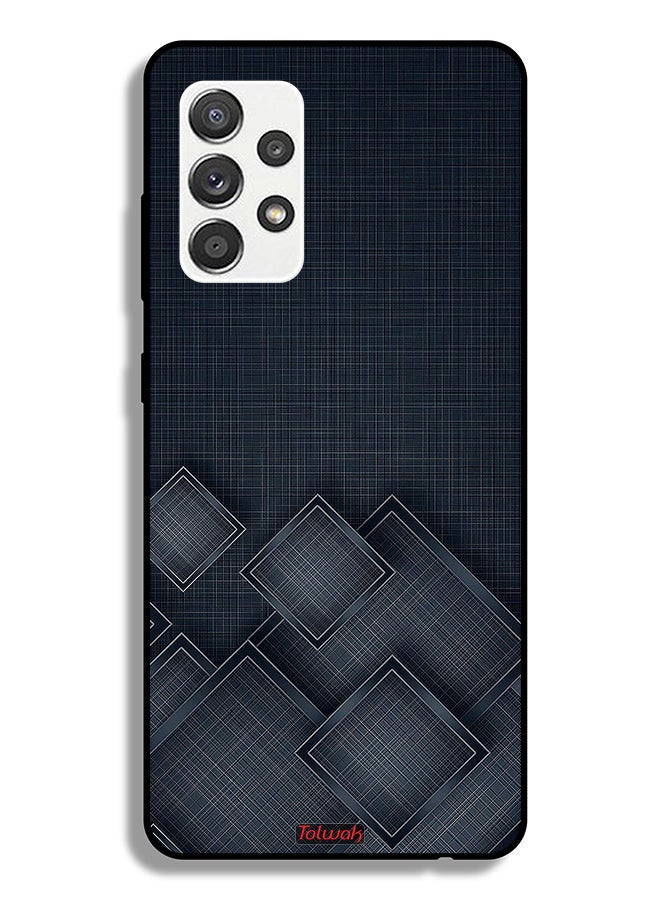 Tolwak Samsung Galaxy M32 5G Protective Case Cover Squares Pattern On Cloth - Image 1