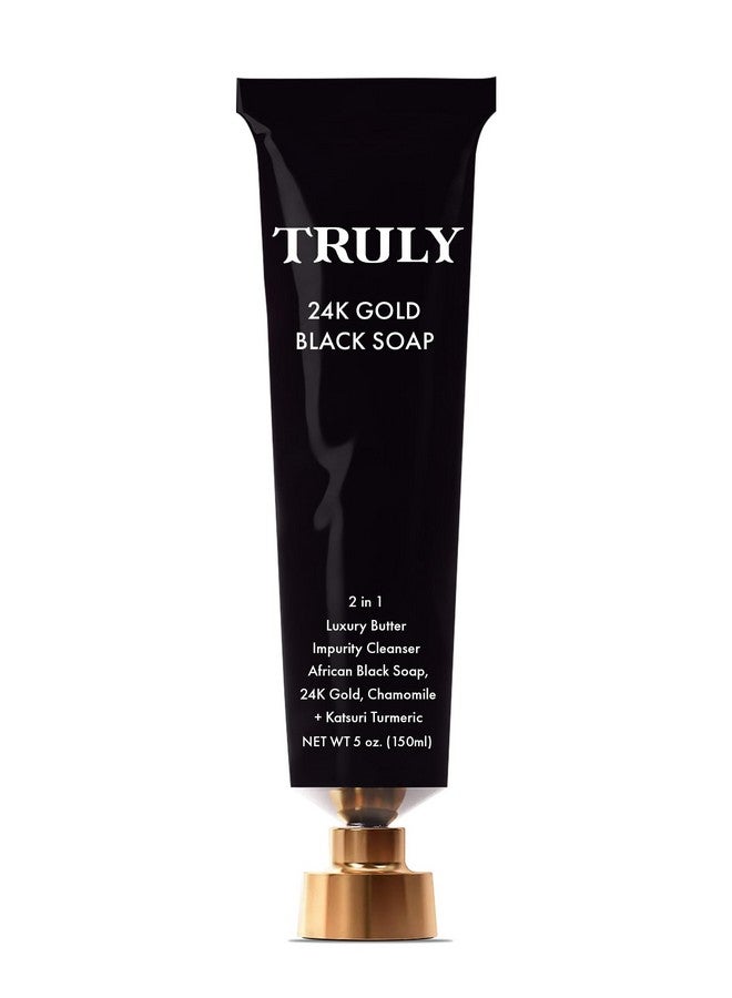 Truly Beauty 24K Gold Black Soap For Face And Body With Chamomile And Turmericafrican Black Soap For Acne Hyperpigmentation & Signs Of Aging5Oz - Image 1