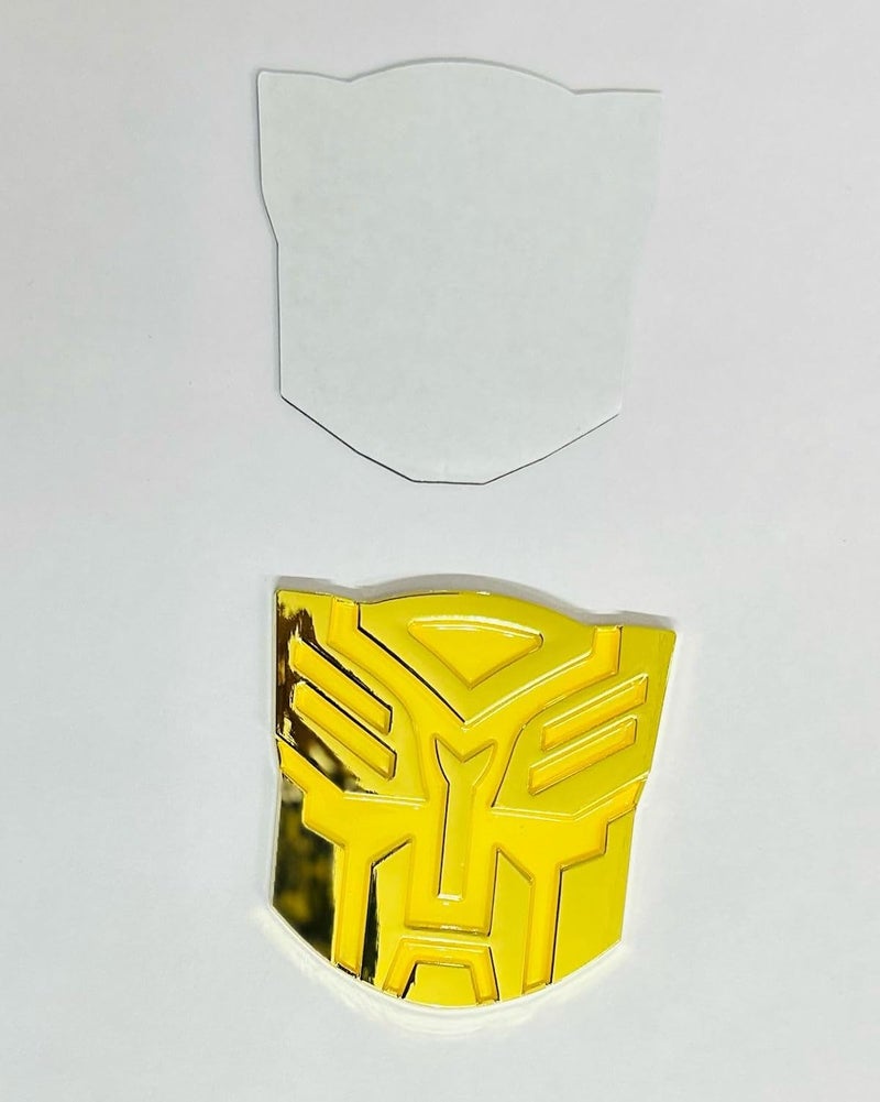 AUTO MT Emblems for Car & Bike Metal Lo.go and Grill Me.tal Lo.go, Auto Accessories for Car Emblem 3D Badge Auto Racing Sport Sticker Grand Tourer Decal. (Small Golden TRANSFORMERR Logo) - Image 2