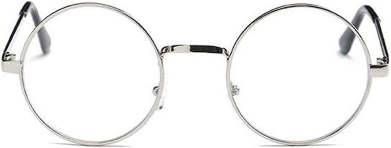 Lovef Large Oversized Metal Frame Clear Lens Round Circle Vintage Eye Glasses 5.4 * 2inch - Image 2