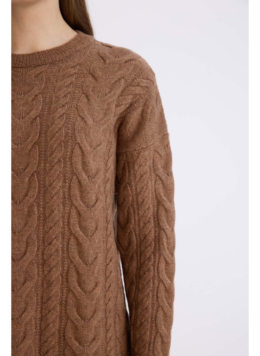 DeFacto - Woman Regular Fit Patterned Knitted Pullover Tunic - Image 1