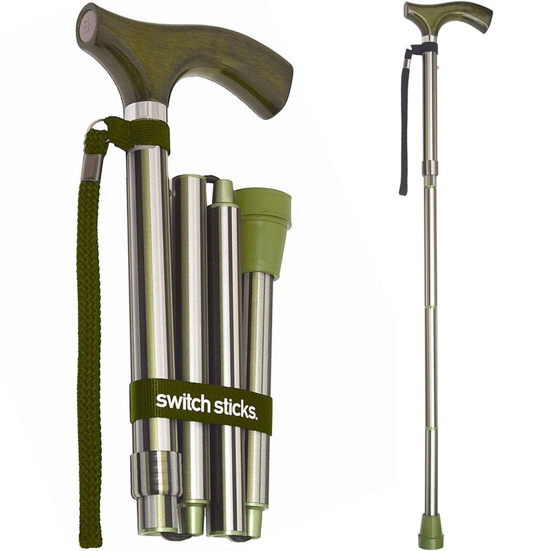 Switch Sticks Walking Cane for Men or Women, Foldable and Adjustable from 32-37 Inches, FSA and HSA Eligible, Huntington - Image 1