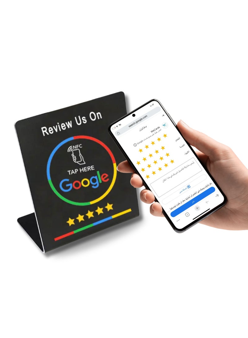 Generic Google Review Stand Large NFC - Black - Image 2