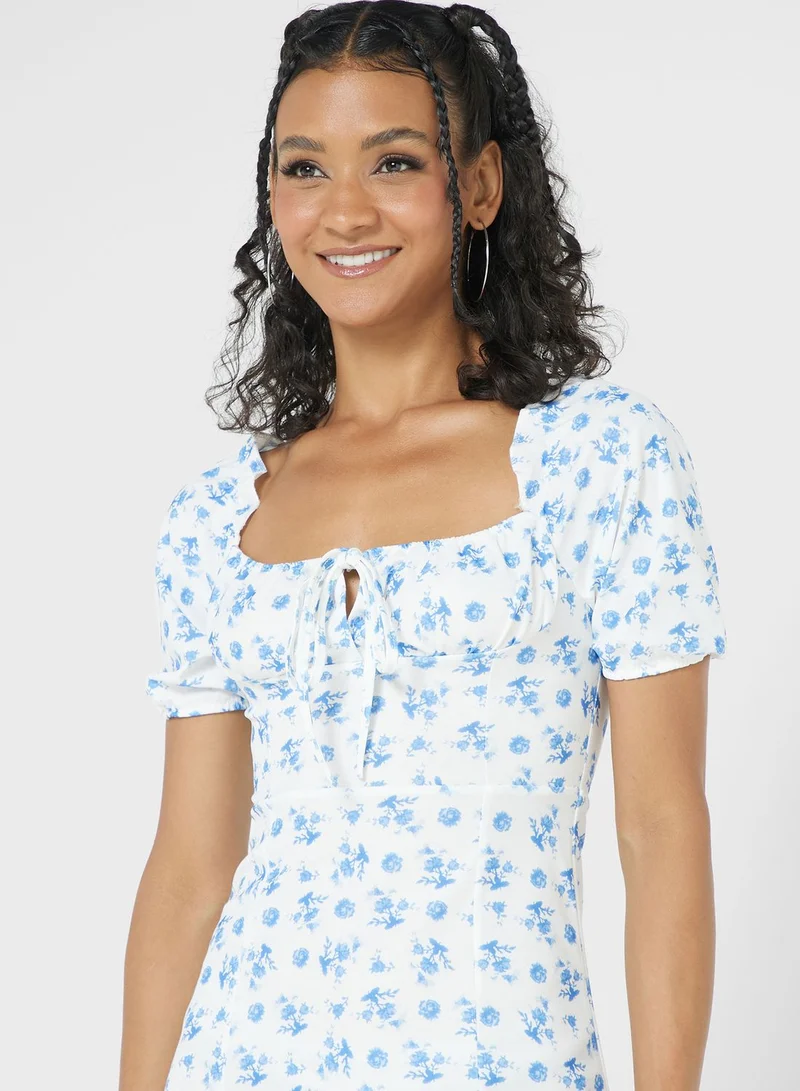 Ginger Floral Print Midi Dress
