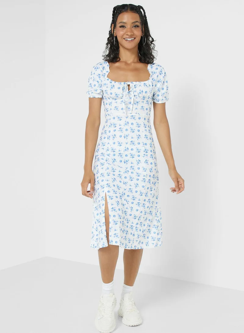 Ginger Floral Print Midi Dress