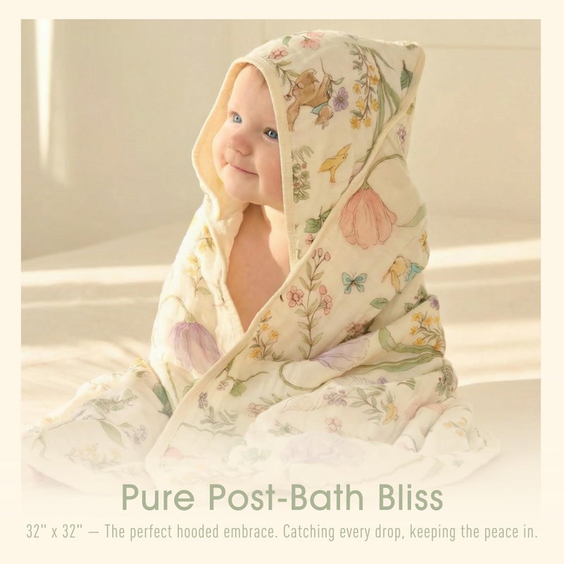 HardNok Ultra-Soft Muslin Baby Towel - 32 x 32 Inches, Ideal for Bath & Beach, Suitable for Both Boys & Girls from Newborns to Toddlers - Image 2
