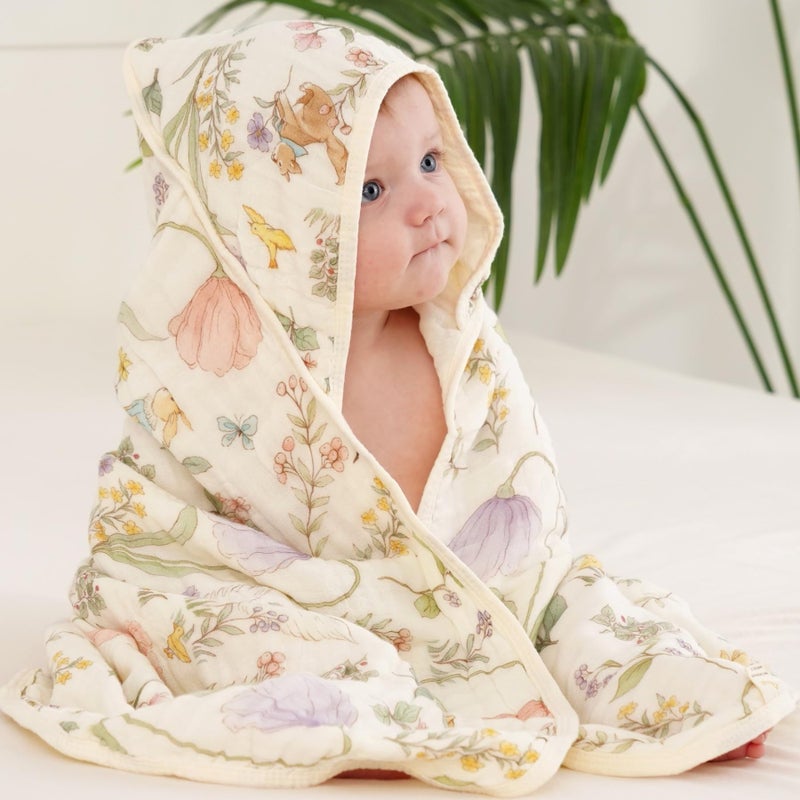 HardNok Ultra-Soft Muslin Baby Towel - 32 x 32 Inches, Ideal for Bath & Beach, Suitable for Both Boys & Girls from Newborns to Toddlers - Image 1